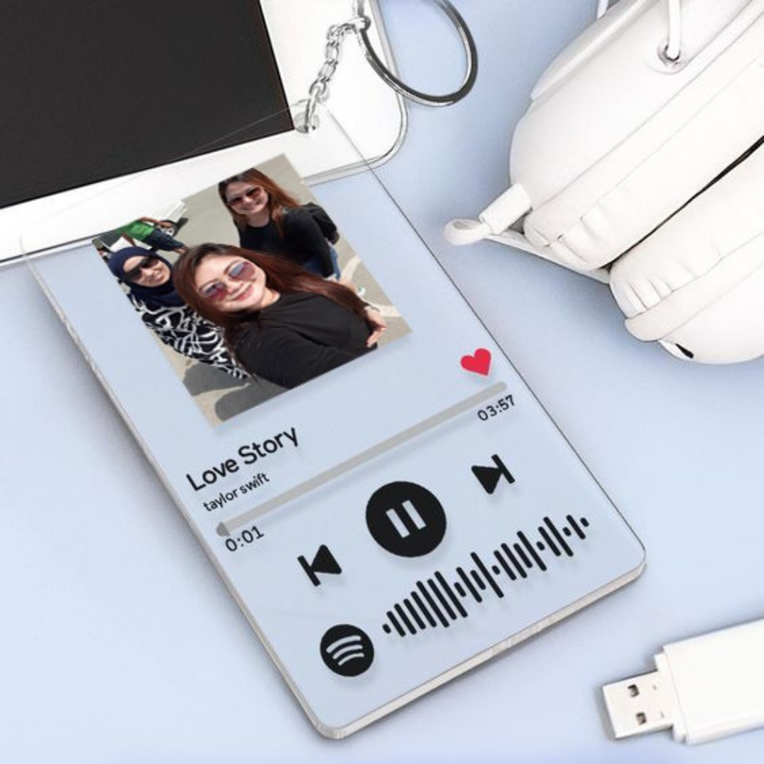 Personalised Spotify Music Keychain 